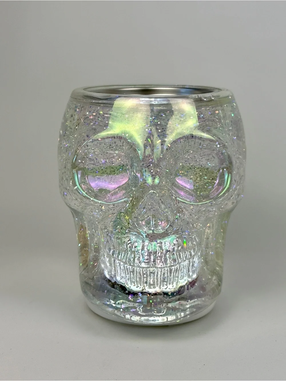 Halloween Skull Light Up 1 Wick Candle Holder Bath & Body Works New BOXED